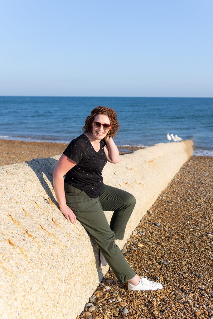 Female personal trainer with curly hair, based in Horsham West Sussex